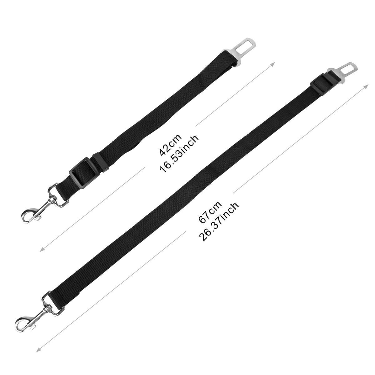 2Pcs Pet Dog Seat Belt Leash Adjustable Pet Dog Cat Safety Leads Harness Car Vehicle Nylon Fabric Seatbelt Strap - Image 8