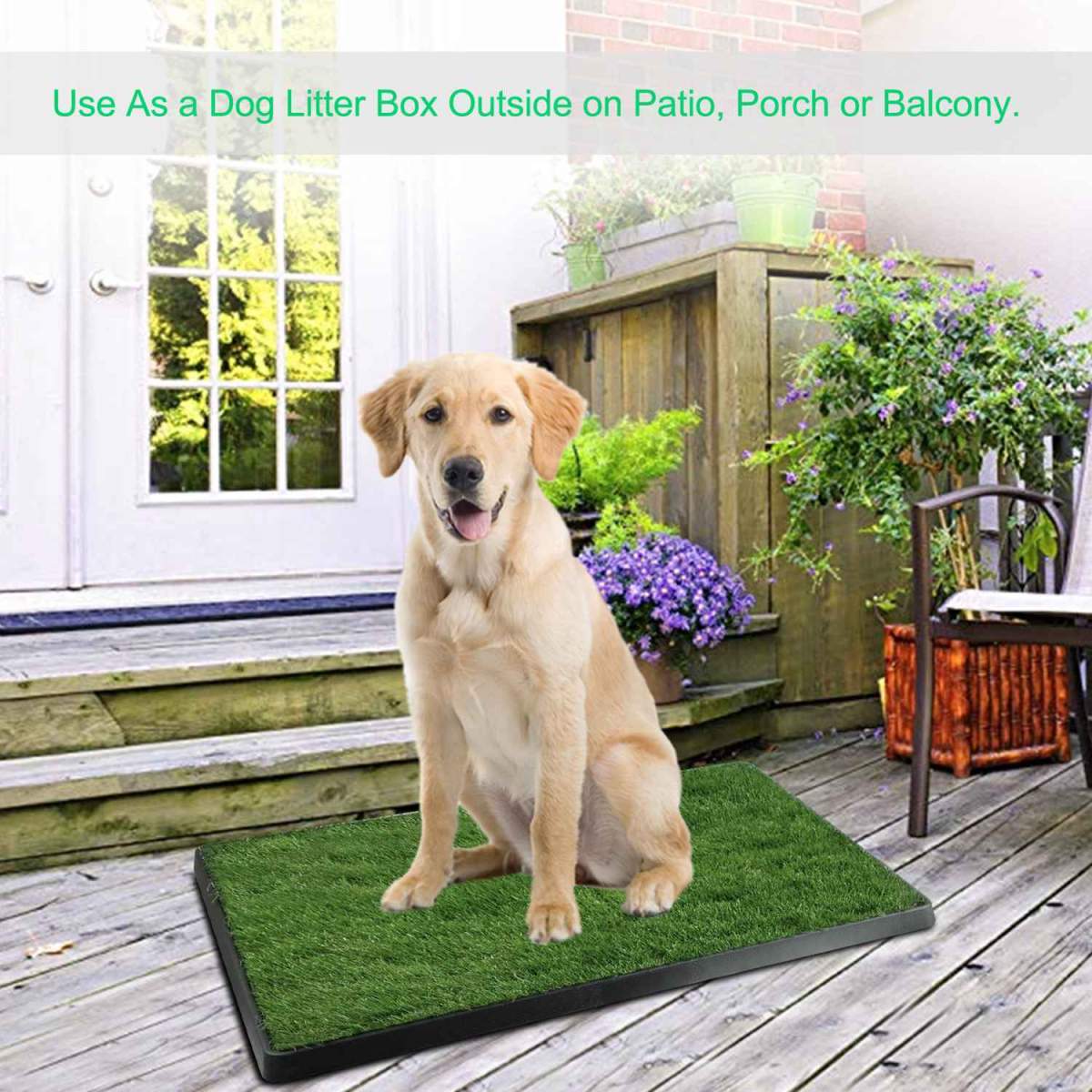 1Pc Dog Potty Training Artificial Grass Pad Pet Cat Toilet Trainer Mat Puppy Loo Tray Turf For Small Medium Dogs Indoor Outdoor Use - Image 4