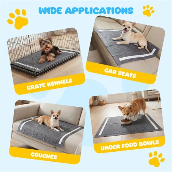 150 Pack Charcoal Dog Pee Pads 24"x24", 6-Layer Ultra Absorbent Pet Training Pads With Odor Control - Image 5