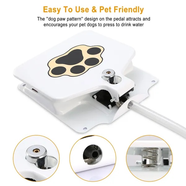 Dog Water Fountain Outdoor Dog Pet Water Dispenser Step-on Activated Sprinkler - Image 2