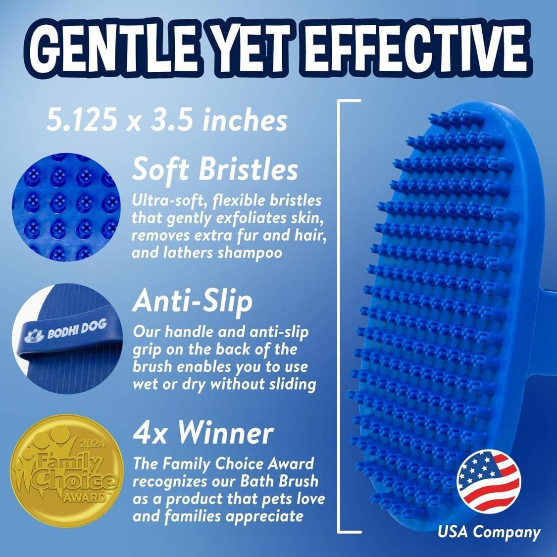 Dog Shampoo Brush Pet Grooming Bath Supplies For Dogs And Cats Bath Brush For Long Short Hair - Image 2
