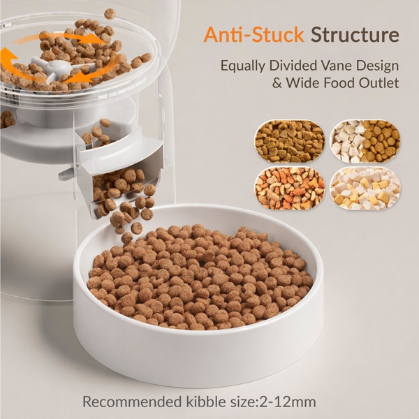 Smart Pet Feeder 3L Automatic Food Dispenser For Cats, Dogs Small Pets Indoor, Timed And Quantitative Dry Food Cat Feeder Kibble, Feeding - Image 5