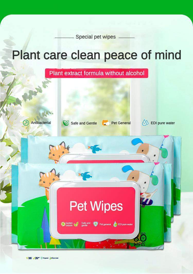 Dog And Cat Wet Wipes, Fragrance Free, Plant.based SKIP THE BATH Gentle Cleansing AndDeodorizing,Hypoallergenic, Wipes For PawsEars, Fur, Eye Ducts And Butt - Image 5