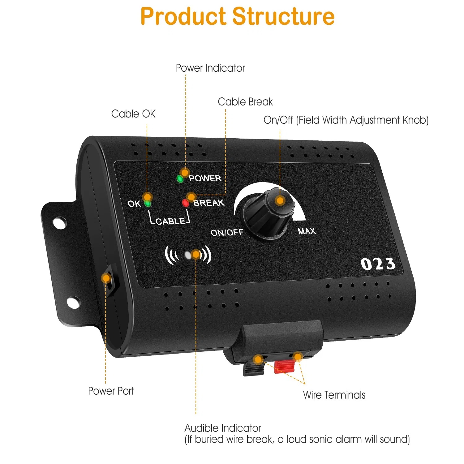 Electric Dog Fence System Pet Tone Shock Boundary Containment Water Resistant Collar Receiver For Small Medium Large Dog - Image 10