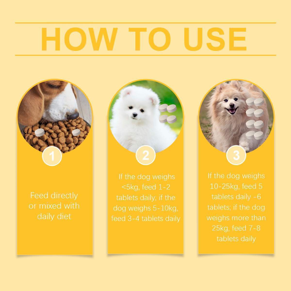 Dog Fish Oil Chewable Tablets,3 Skin & Coat Supplement For Itchy Skin, Seasonal Allergies, Support Bone, Digestion & Reproductive Health, 60 Tablets - Image 2