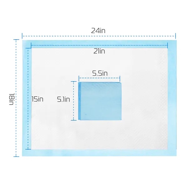 50Pcs/Set Dog Training Pads Puppy Pee Pads Cat Wee Mats Potty-Train 24x18In M - Image 2