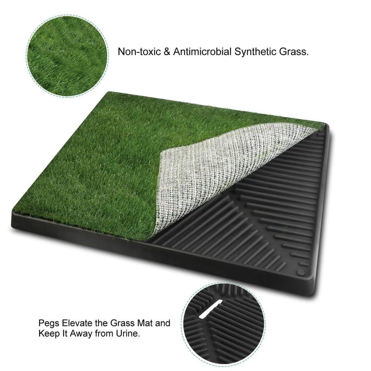 1Pc Dog Potty Training Artificial Grass Pad Pet Cat Toilet Trainer Mat Puppy Loo Tray Turf For Small Medium Dogs Indoor Outdoor Use - Image 6