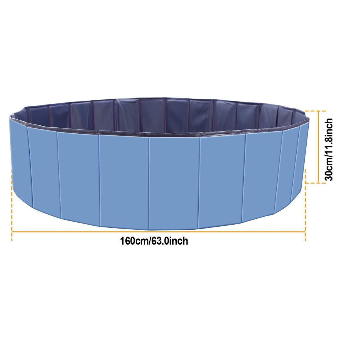 1Pc 160 X 160 X 30cm-63.0 X 63.0 X 11.8inch Foldable Pet Swimming Pool PVC Dog Swim Pool Bathing Tub Playmat Pools - Image 10