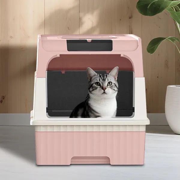 PinkMagic Cube Intelligent Cat Litter Box - Free Hands, Enjoy Pure Life & Automatic Cleaning, Silent Design, Preferred For Multi Cat Families - Image 3