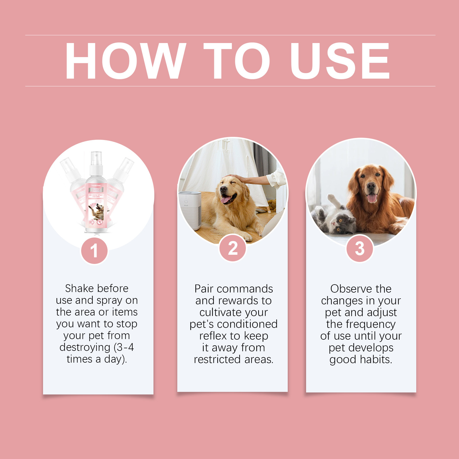 No Chew Spray For Dogs, Anti Chew Deterrent Spray To Stop Pets From Destroying Furniture, Safe With Glycerin & Mint Extract, 100ml - Image 4