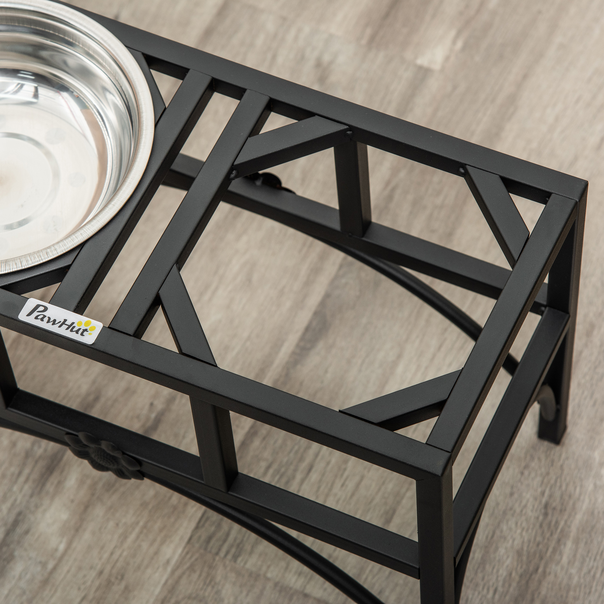 17" Double Stainless Steel Heavy Duty Dog Food Bowl Elevated Pet Feeding Station - Image 3
