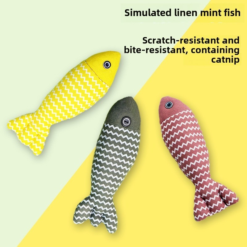 Pet Mint Fish Toy - Three Colors Are Randomly Issued, Shovel Officials Must Enter, Pet Mint Fish Toys, Suitable For Cats Of All Ages - Image 5