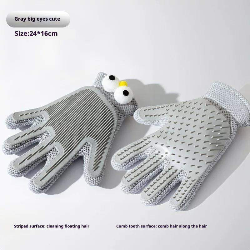 2-in-1 Pet Grooming Gloves & Brushes For Cats And Dogs High-Efficiency Hair Removal & Massage GlovesDouble-Sided Hair RemovalAnti-Scratch & Bite ProtectionCleaning & Grooming - Image 5