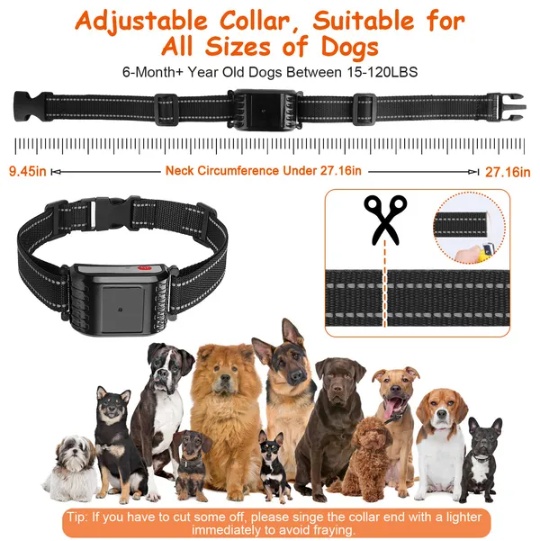 990FT Range Dog Wireless Fence Remote Training Collar IPX6 Waterproof Receiver With 0-9 Levels Beep Vibration Shock Mode 4 Channels Rechargeable Transmitter System - Image 3