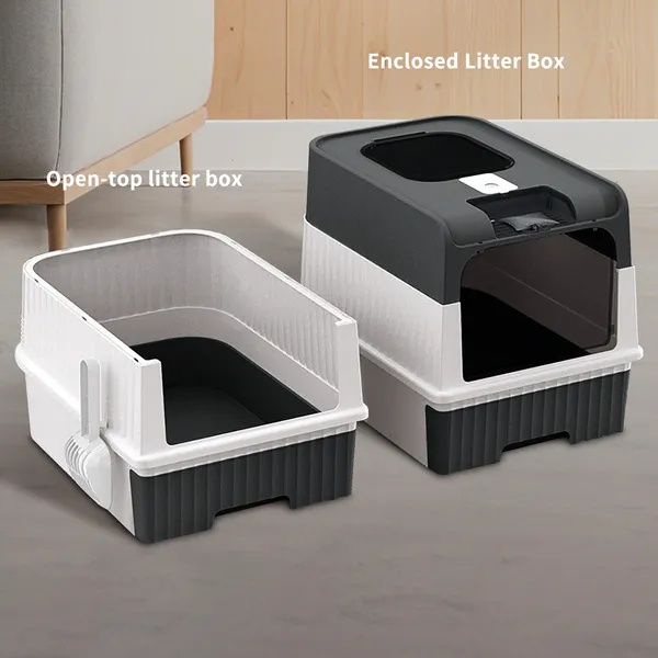 Fully Enclosed Magic Cube Litter Box, Top&Front Entry, Pull-Out Drawer, Anti-Splash Odor Control, Large For Big Cats - Image 2