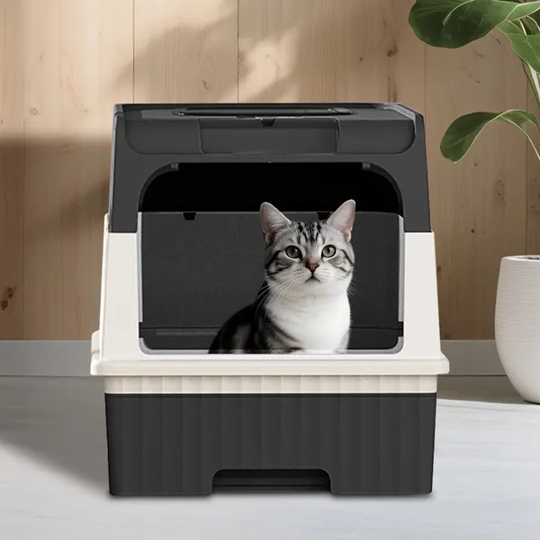 Fully Enclosed Magic Cube Litter Box, Top&Front Entry, Pull-Out Drawer, Anti-Splash Odor Control, Large For Big Cats - Image 3