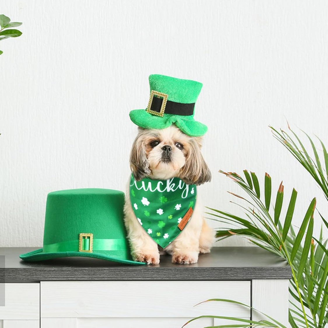2 Pieces St. Patrick's Day Dog Bandanas, Double-Sided Reversible Triangle Scarf - Image 7