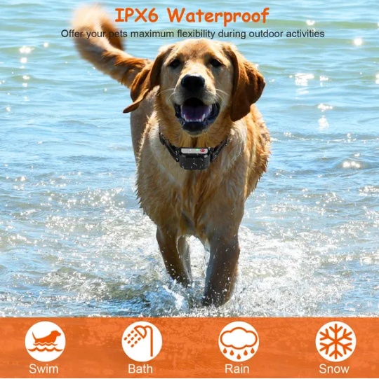 990FT Range Dog Wireless Fence Remote Training Collar IPX6 Waterproof Receiver With 0-9 Levels Beep Vibration Shock Mode 4 Channels Rechargeable Transmitter System - Image 5