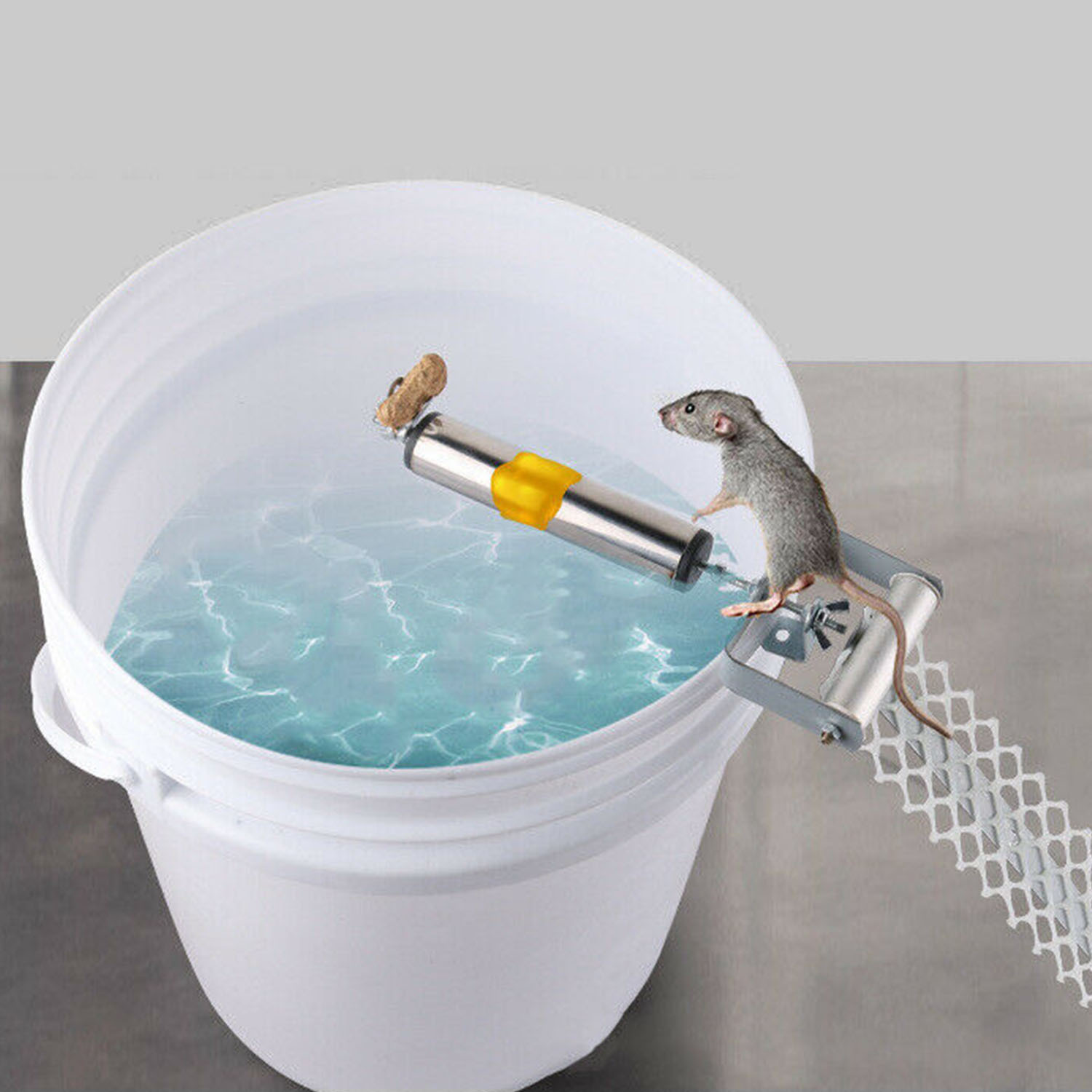 Rolling Mouse Trap With 19.69in Mesh Ramp, Humane Galvanized Metal Rat Trap, Reusable Catch Multiple Mice, Easy To Clean For Home Garage Warehouse Basement - Image 6