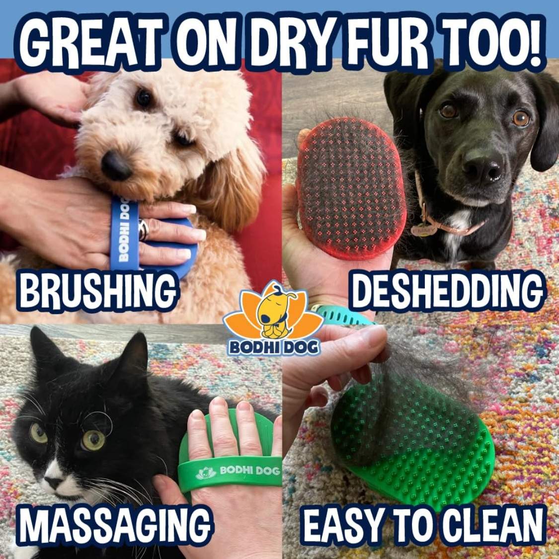 Dog Shampoo Brush Pet Grooming Bath Supplies For Dogs And Cats Bath Brush For Long Short Hair - Image 5