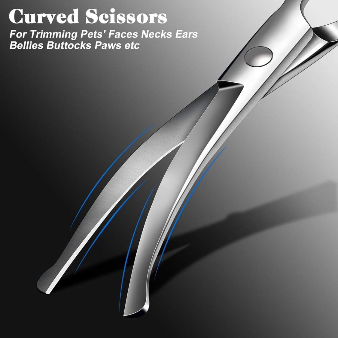 Professional 4 In 1 Dog Cat Grooming Scissors Kit With Safety Round Tips,Sharp - Image 2