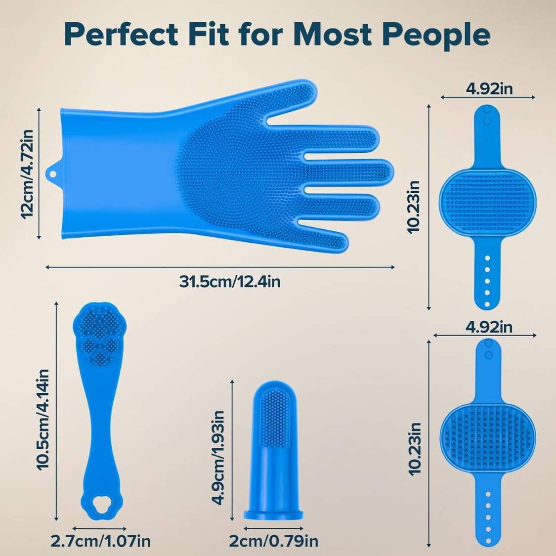 6PCS Grooming Bath Supplies For Dogs, Cats Dog Washing Gloves Dog Bath Brush Dog Shower Brush Pet Grooming Gloves Dog Grooming Kit Pet - Image 6