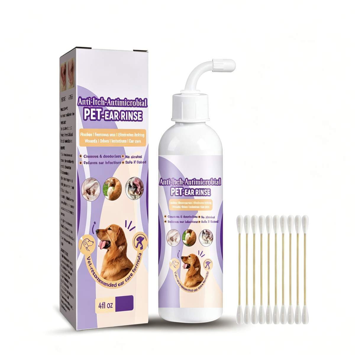 Pet Ear Rinse Cleaner for Dogs & Cats – 118ml