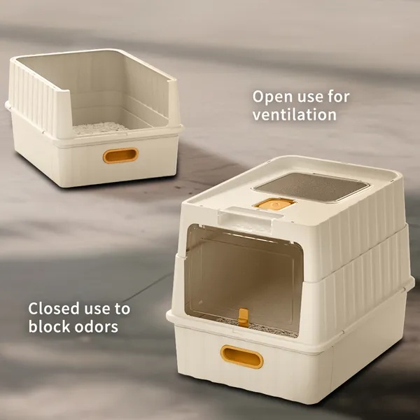 Simple Drawer Style White Cat Litter Box, Humanized Design, Does Not Occupy Household Storage Space - Image 3