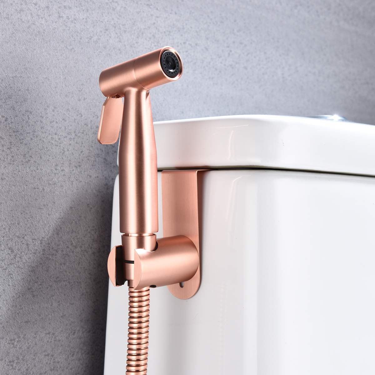 Handheld Toilet & Bathroom Sprayer with Stainless Steel Hose – Rose Gold - Image 9