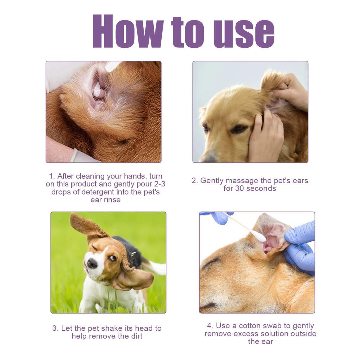 Pet Ear Rinse Cleaner for Dogs & Cats – 118ml - Image 8