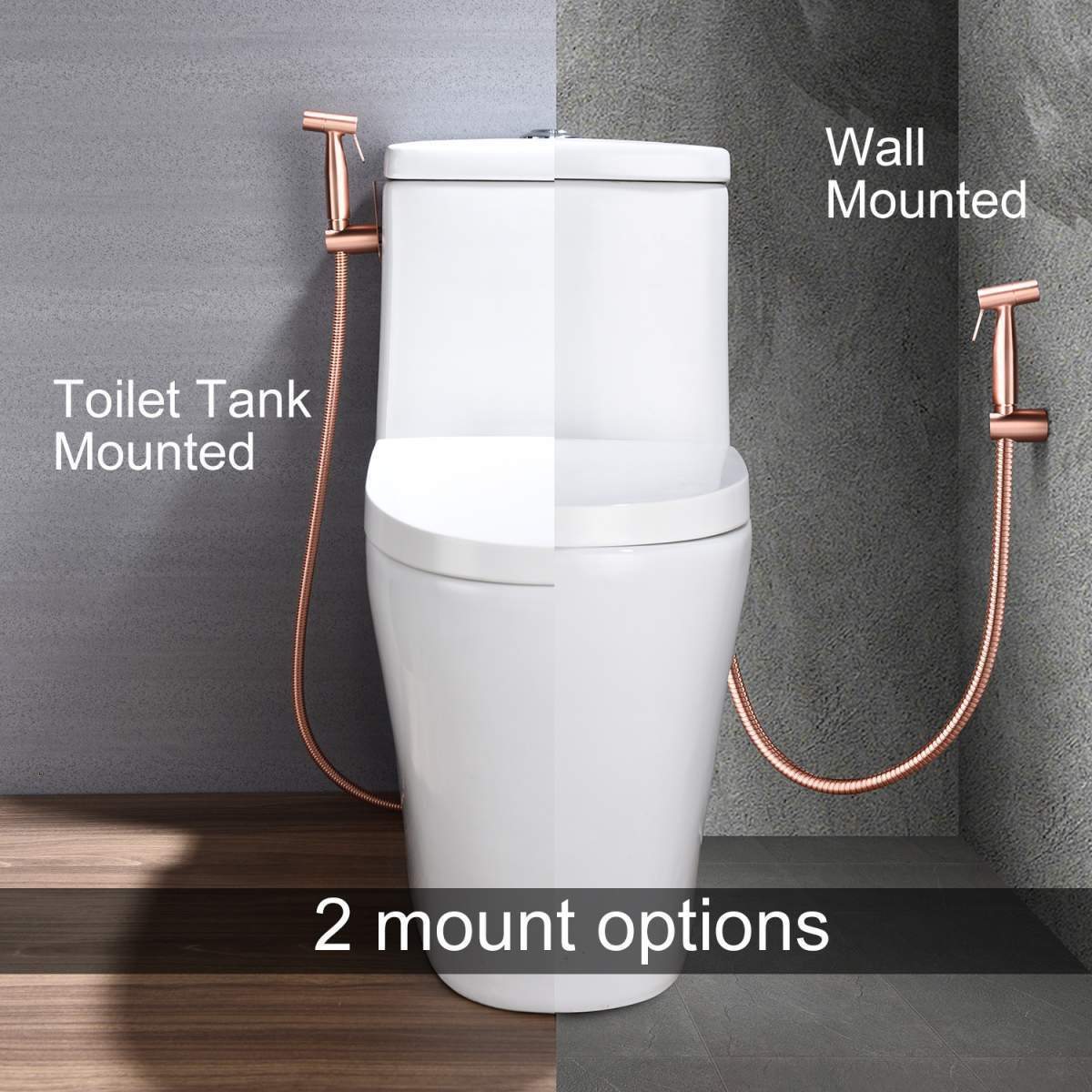 Handheld Toilet & Bathroom Sprayer with Stainless Steel Hose – Rose Gold - Image 7