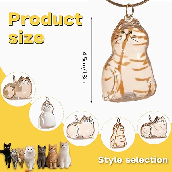 6-Piece Cat Hair Memorial Pendant Set - Pet Keepsake - Soft Fur Capsule Pendant, Portable Keychain - Image 6