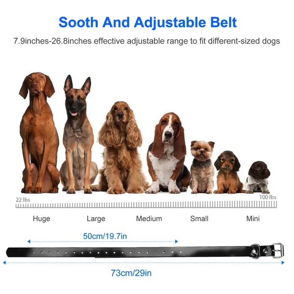 Dog Training Collar Receiver IP67 Waterproof Dog Bark Shock Collar Accessories Adjustable Belt - Image 2