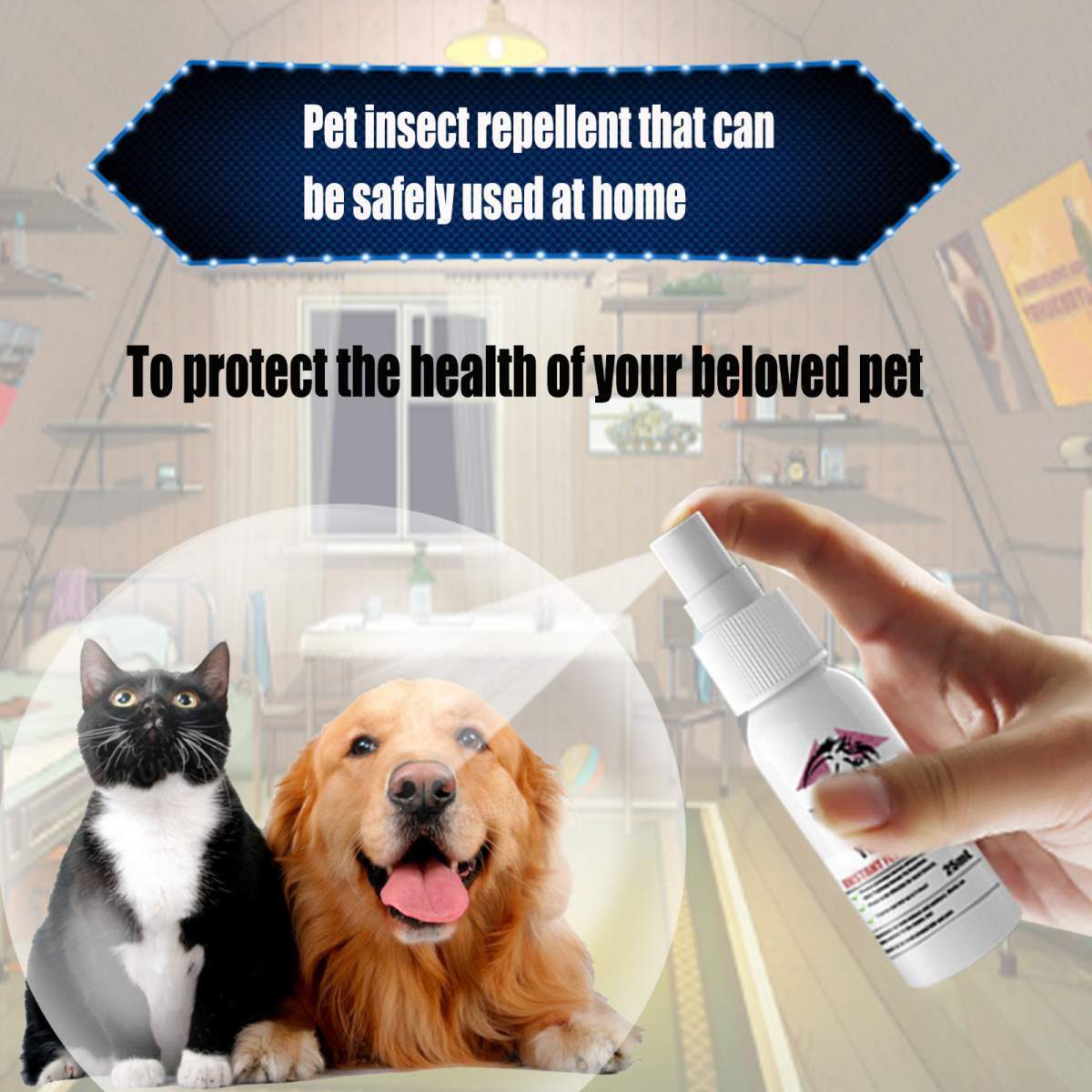 Pet Instant Fly & Pest Repellent Spray 25ml, Kills Fleas, Ticks, Flea Eggs, Safe For Dogs, Cats & Horses - Image 4