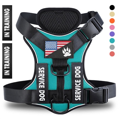 Reflective Breathable Solid Color Polyester Dog Strap - Image 10