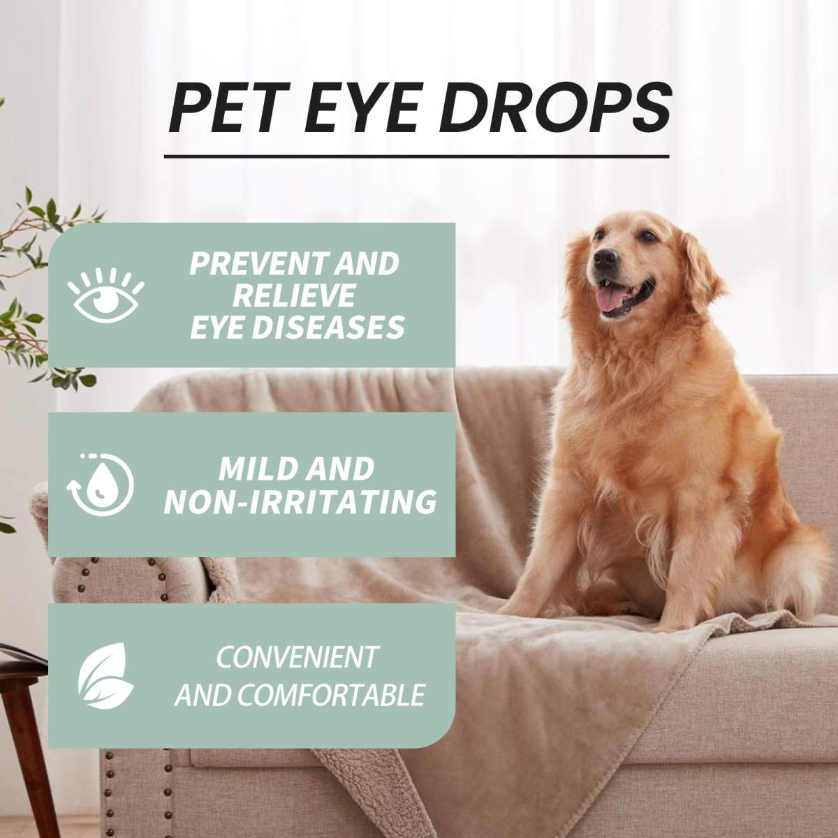 Pet Eye Drops For Dogs & Cats, Gentle Eye Cleaner With Honeysuckle Oil & Blueberry Extract, Soothes Irritation, Tear Stain Remover For Pet Daily Eye Care - Image 8
