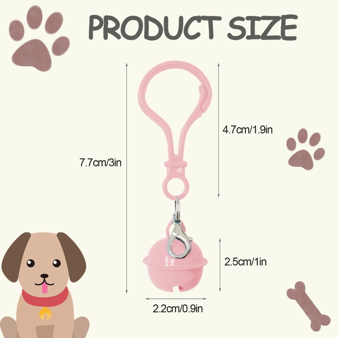Pet Bells For Collars, 6pcs Dog Bells Cat Bells Multi Color Dog Collar Charms Pet Pendant Accessories With Clasps - Image 3
