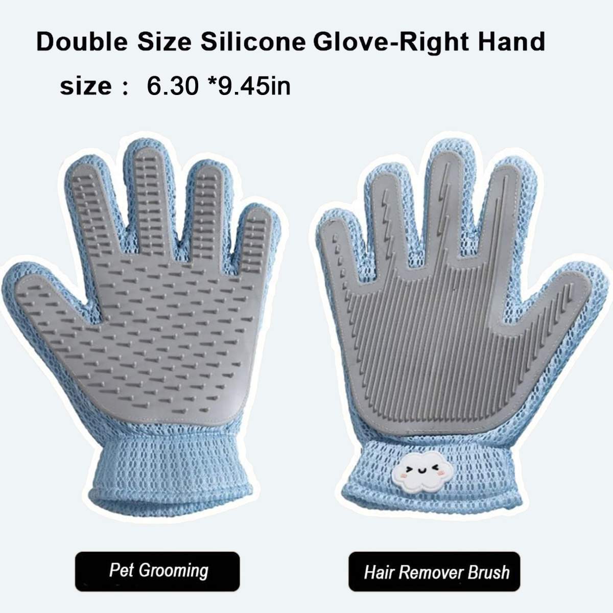 2in1 Double Sided Pet Grooming Glove, Deshedding Massage Brush Mitt For Cats & Dogs, Remove Loose Fur On Pets & Furniture, Easy Clean - Image 3