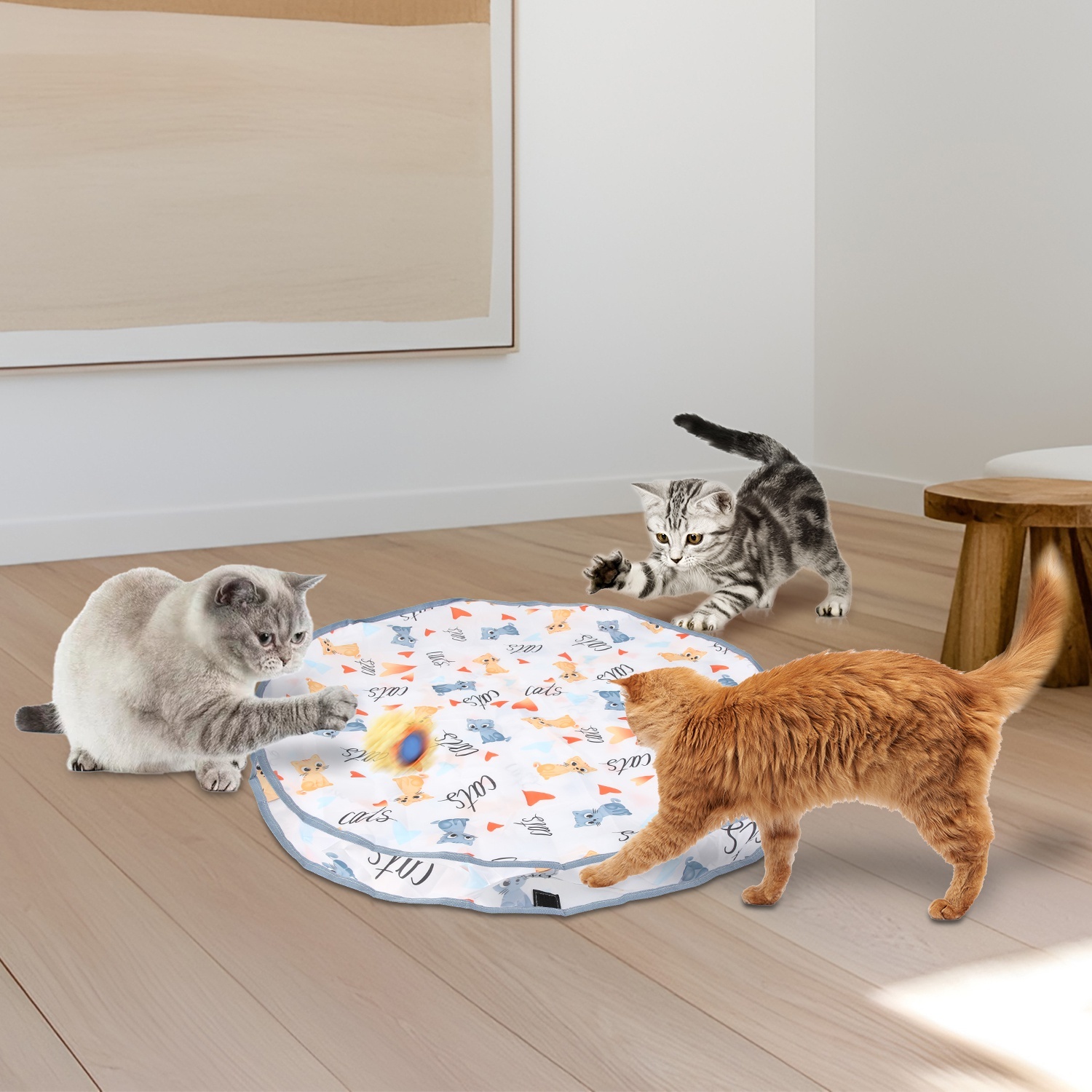 1Pc Cat Toys Ball Fast Rolling In Pouch Rechargeable Motion Activated Interactive Cat Toys For Indoor Cats Hide And Seek Mouse Catching Game - Image 9