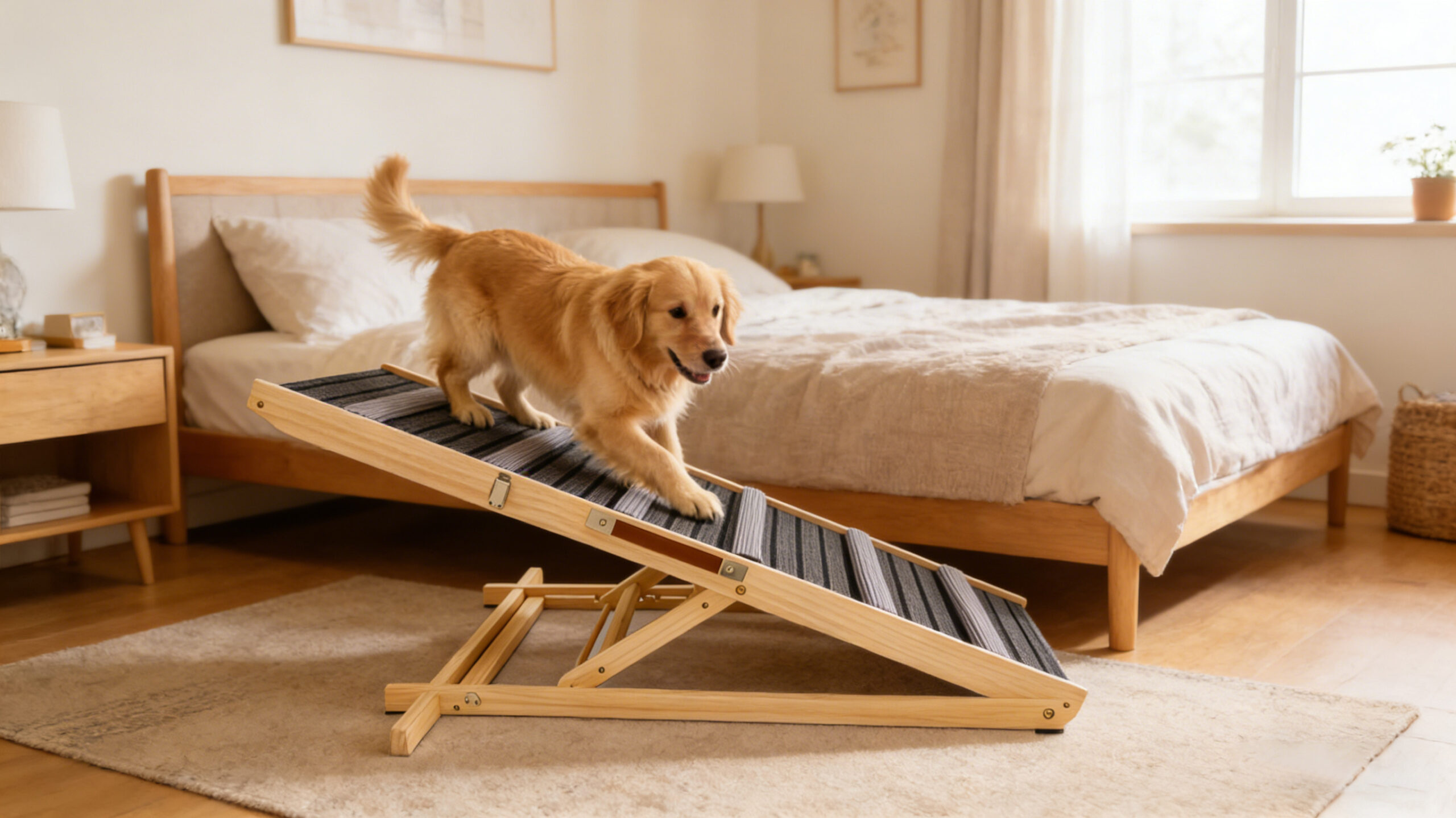 2026 Upgraded Dog Ramp for Couch, Small Dog Ramp for Sofa, 6 Adjustable Height from 14'' to 25", Portable Stable Pet Steps with Non-Slip Pad, Pet Ramps Use for Sofa Couch Stairs - Image 7