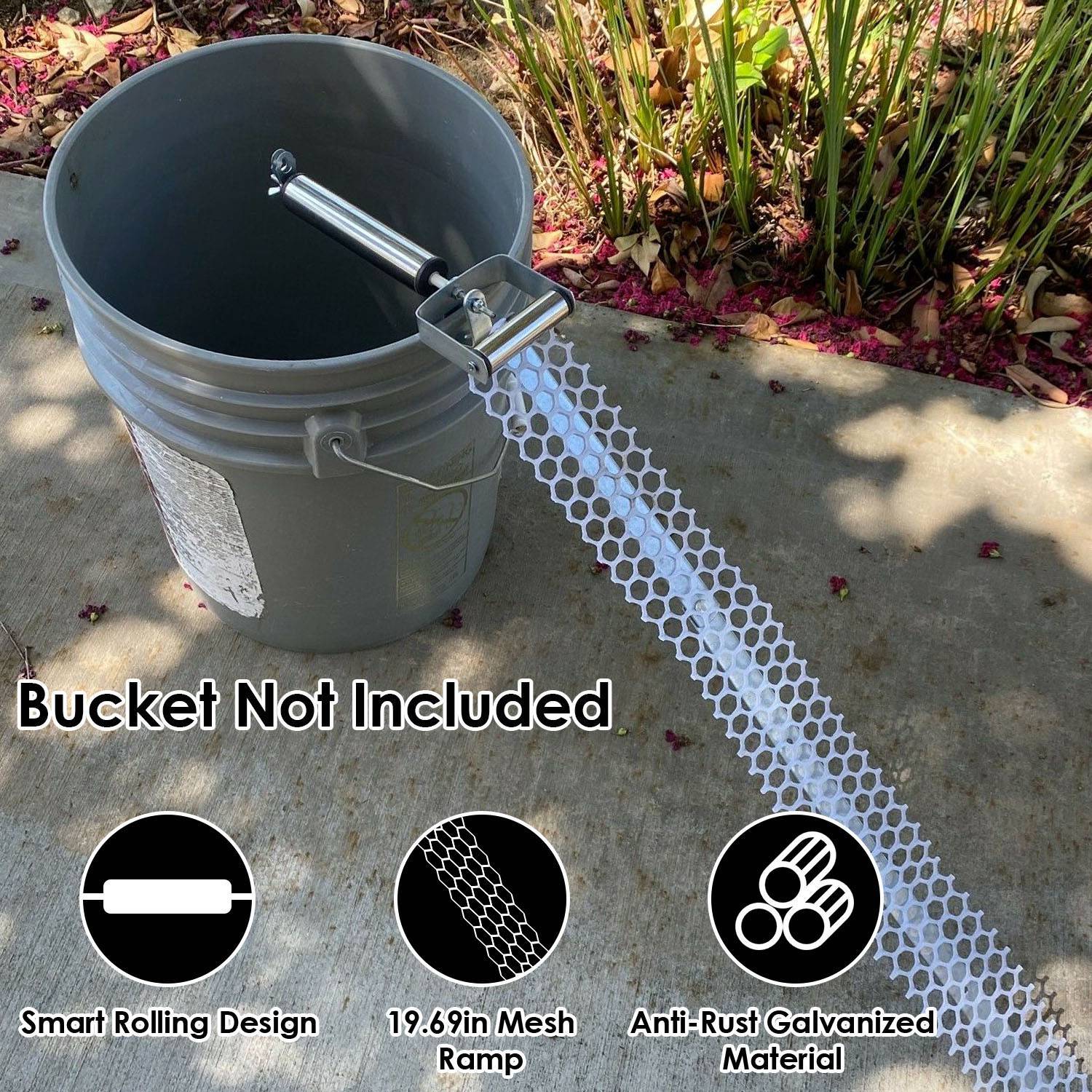 Rolling Mouse Trap With 19.69in Mesh Ramp, Humane Galvanized Metal Rat Trap, Reusable Catch Multiple Mice, Easy To Clean For Home Garage Warehouse Basement - Image 8