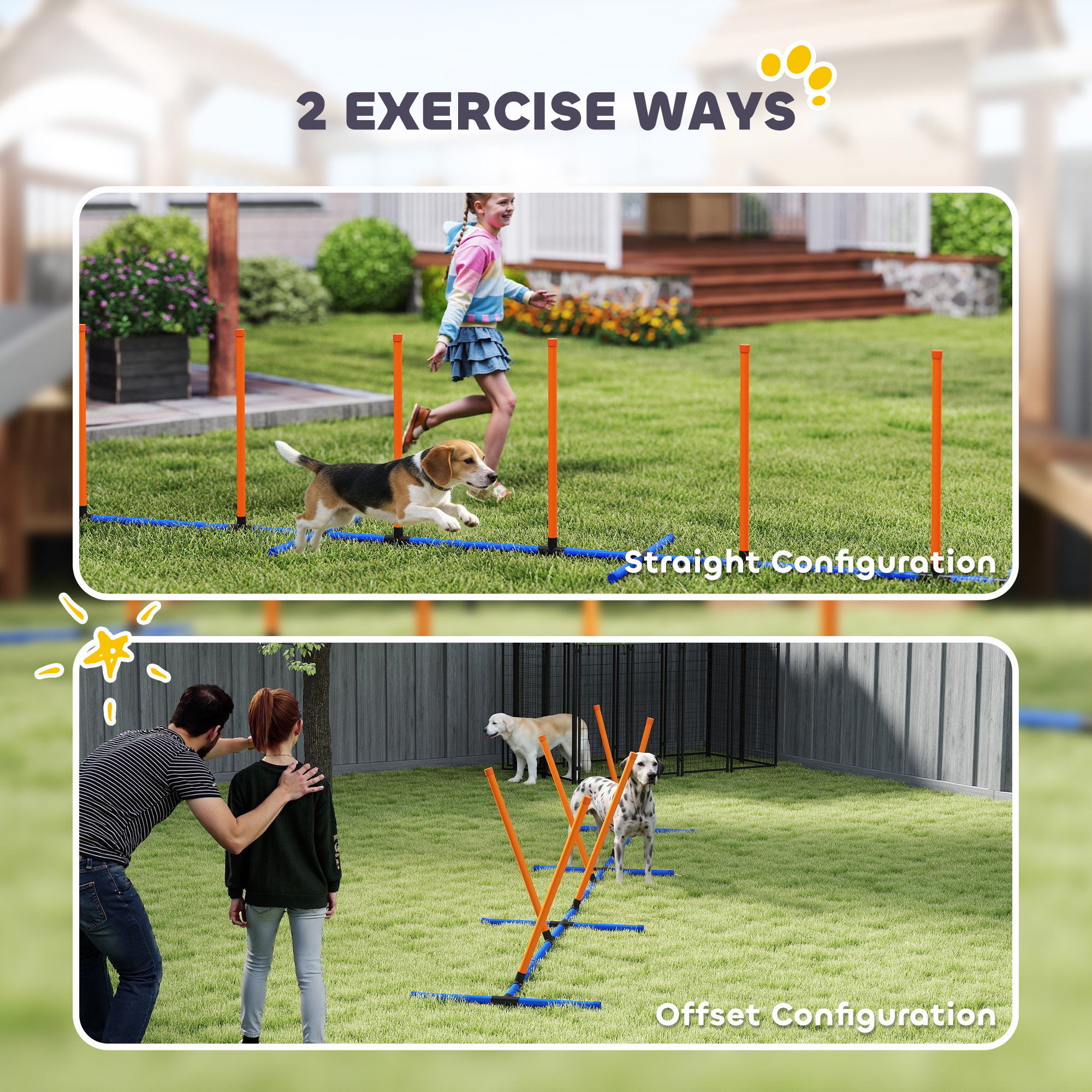 Dog Agility Training Equipment Adjustable Poles for Dog Agility Course with Carry Bag - Image 6