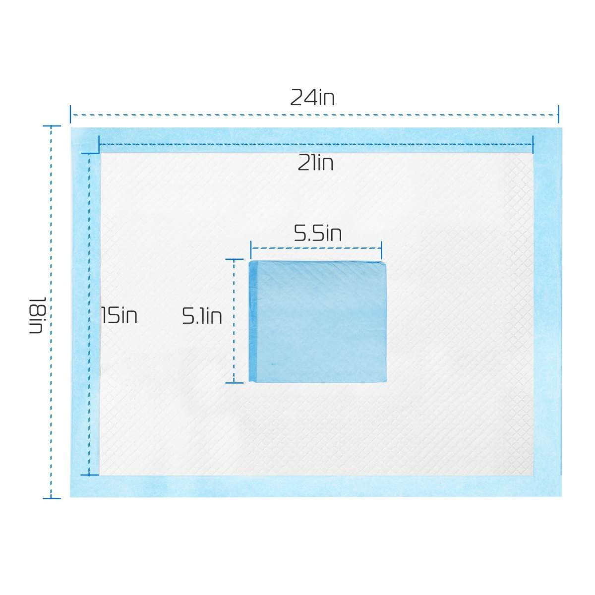 50Pcs Per Set Dog Training Pads Puppy Pee Pads Cat Wee Mats Potty-Train 24in X 18in M - Image 10