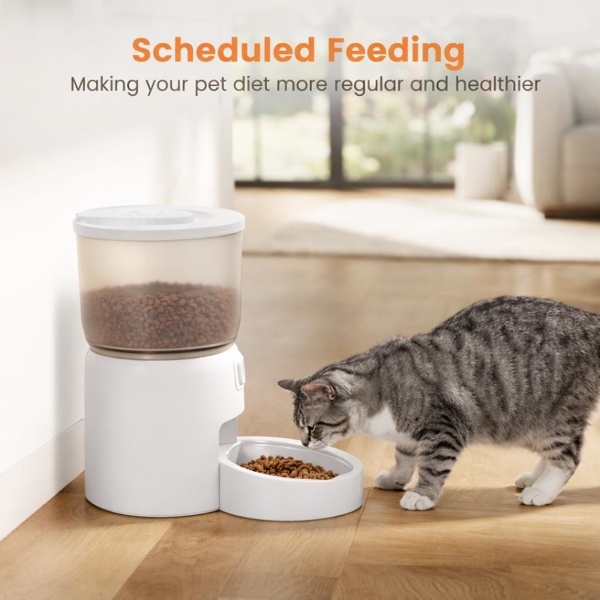 Smart Pet Feeder 3L Automatic Food Dispenser For Cats, Dogs Small Pets Indoor, Timed And Quantitative Dry Food Cat Feeder Kibble, Feeding - Image 4