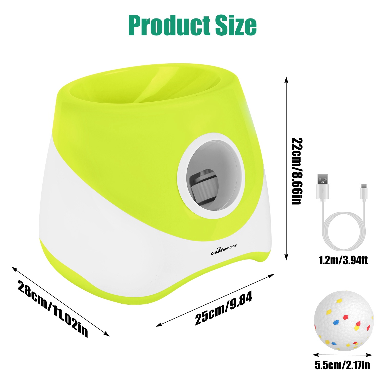 Automatic Dog Ball Launcher Rechargeable Interactive Pet Ball Thrower For Small Medium Dogs Interactive Dog Fetch Toy With 3 Adjustable Distance Settings 6Pcs 2.3in Balls - Image 5