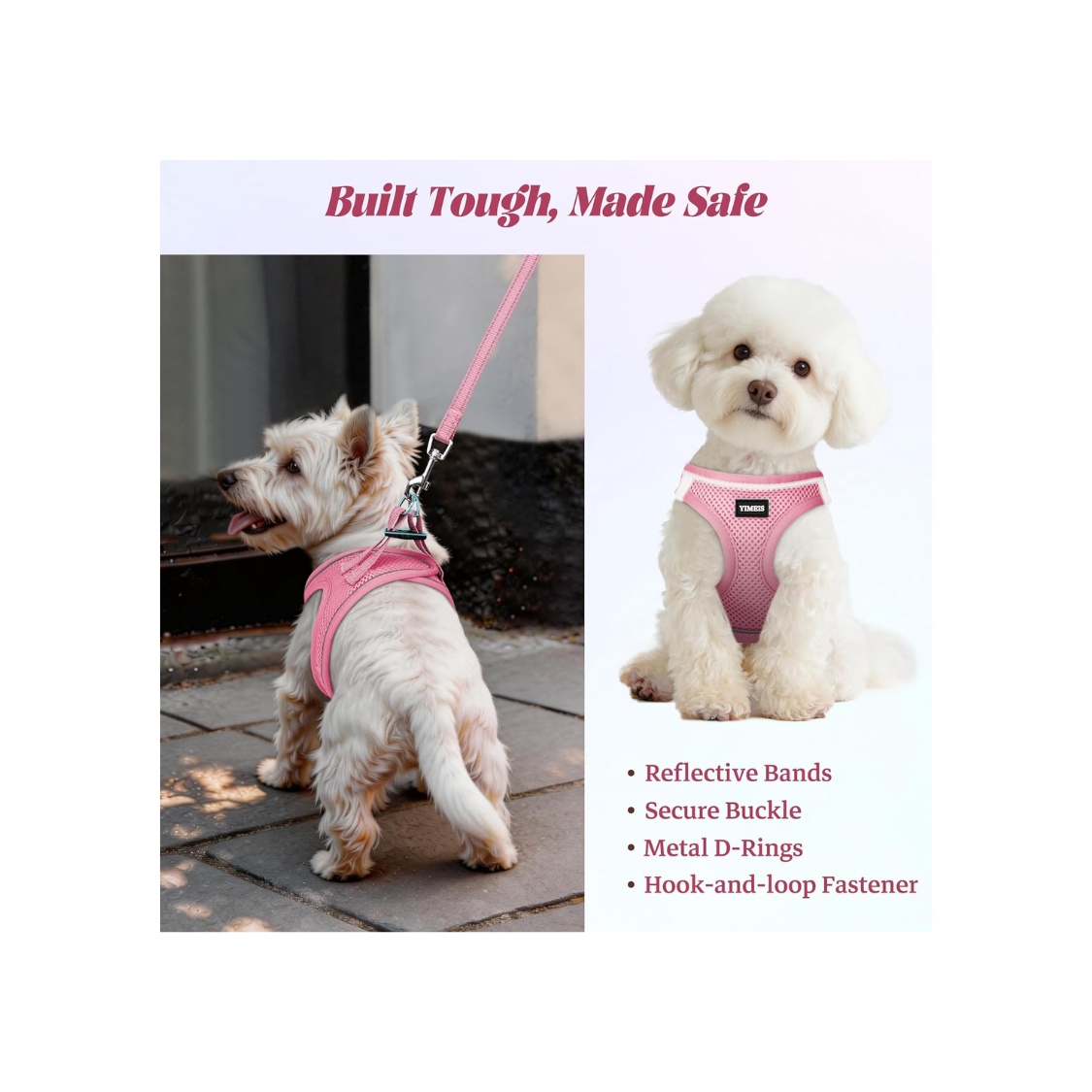 No Pull Dog Puppy Harness And Leash Set Reflective Mesh Vest - Image 2