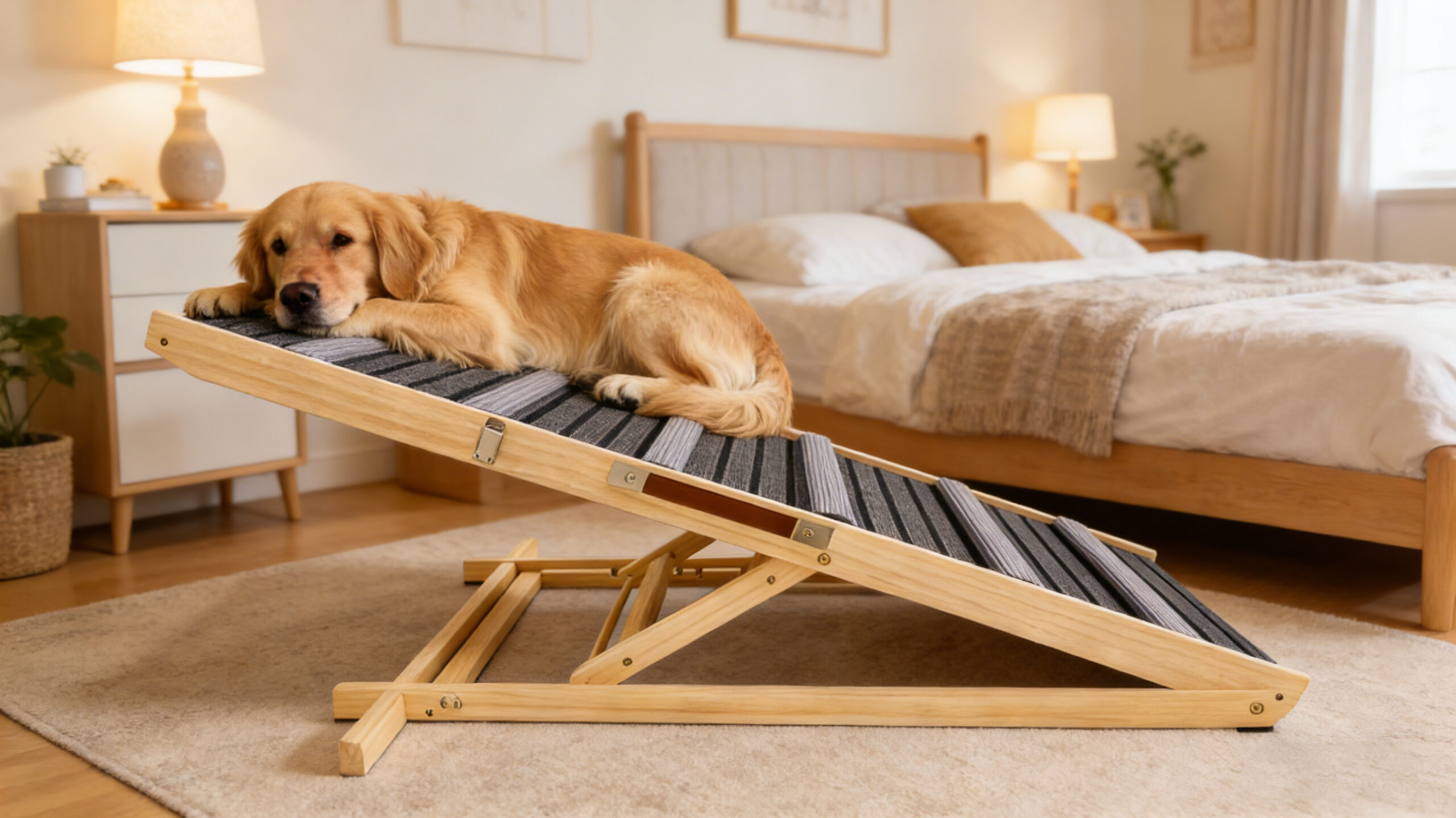 2026 Upgraded Dog Ramp for Couch, Small Dog Ramp for Sofa, 6 Adjustable Height from 14'' to 25", Portable Stable Pet Steps with Non-Slip Pad, Pet Ramps Use for Sofa Couch Stairs - Image 6