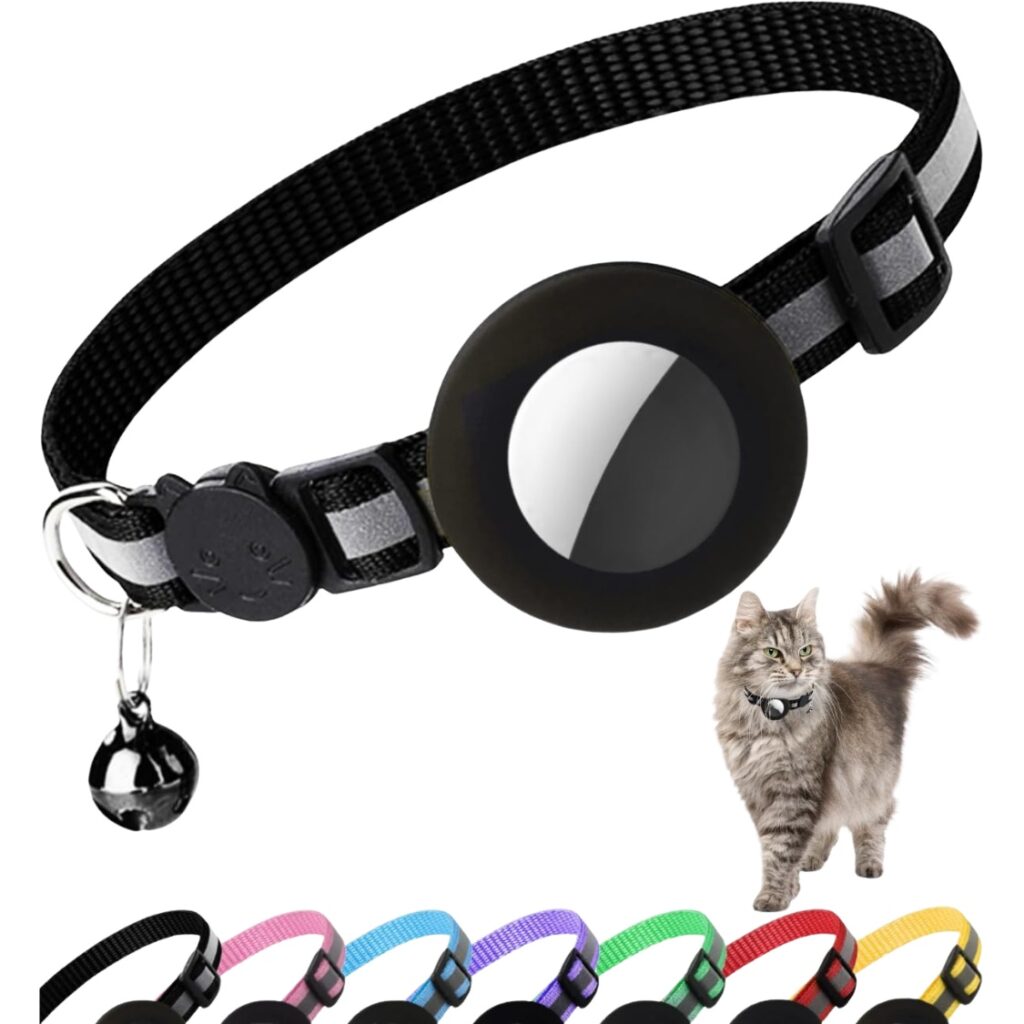 Cat Collar Breakaway, Cat Collar With Air TagBlack