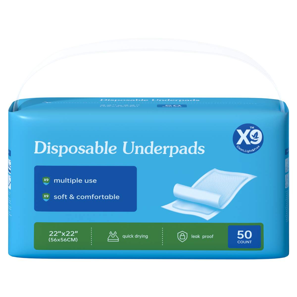 Absorbent waterproof underpads for bed and furniture protection