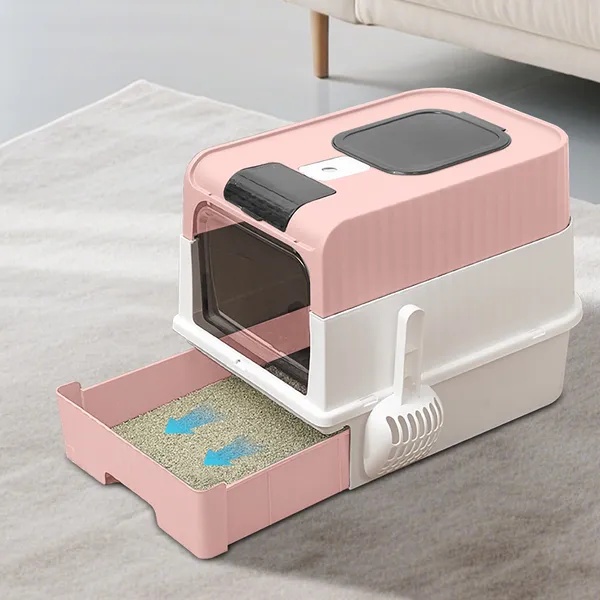 PinkMagic Cube Intelligent Cat Litter Box - Free Hands, Enjoy Pure Life & Automatic Cleaning, Silent Design, Preferred For Multi Cat Families - Image 6